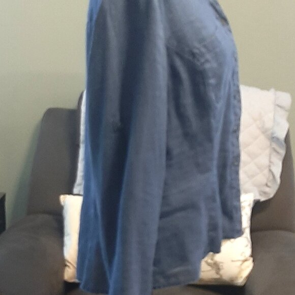 Tommy Hilfiger 100% Linen Denim Button Down Shirt - Picture 5 of 8